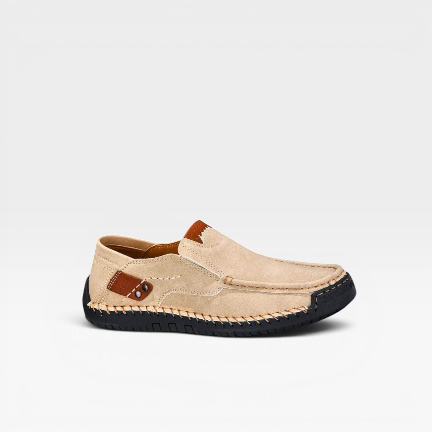 Men's Suede Slip On Loafers – Hand Stitched Casual Comfort Shoes for Everyday Wear