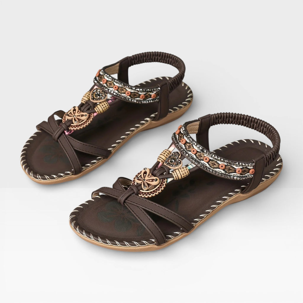 Women’s Boho Summer Sandals – Cushioned Walking Sole