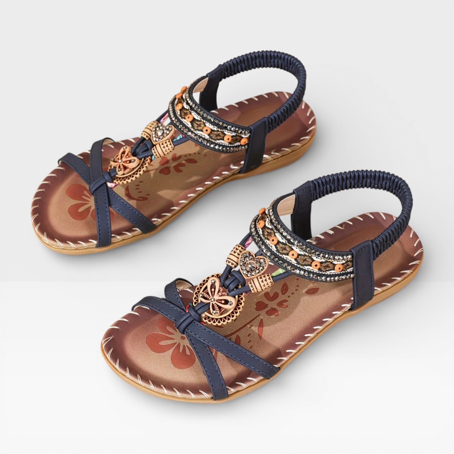 Women’s Boho Summer Sandals – Cushioned Walking Sole