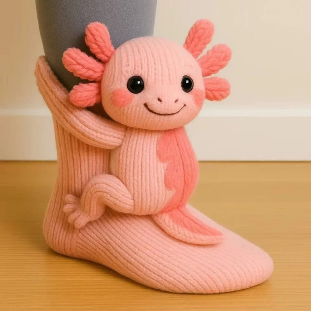 Knit Animal Socks – Soft 3D Design Cozy Ankle Socks