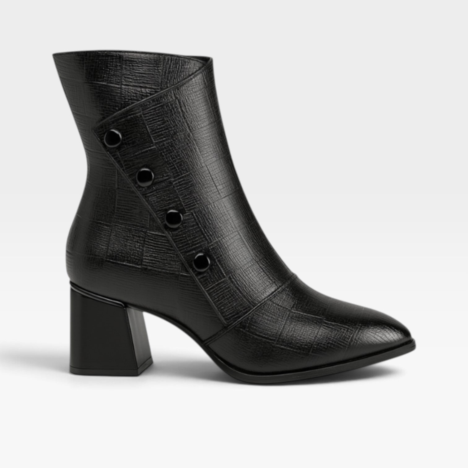 Women's Leather Pointed Toe Ankle Boots