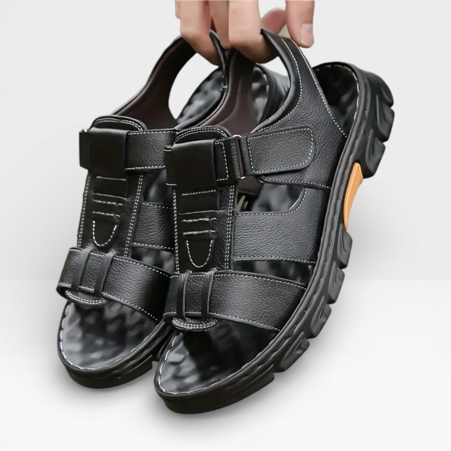 Men’s Soft Sole Leather Sandals for Summer Wear