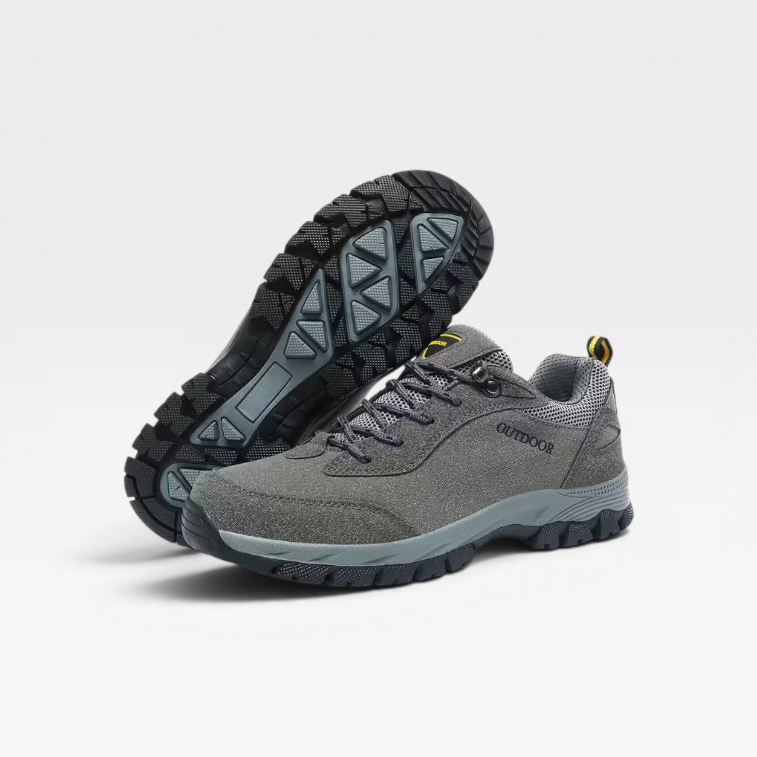 Men's Outdoor Walking Shoes – Suede Lace Up Comfortable Hiking Trainers