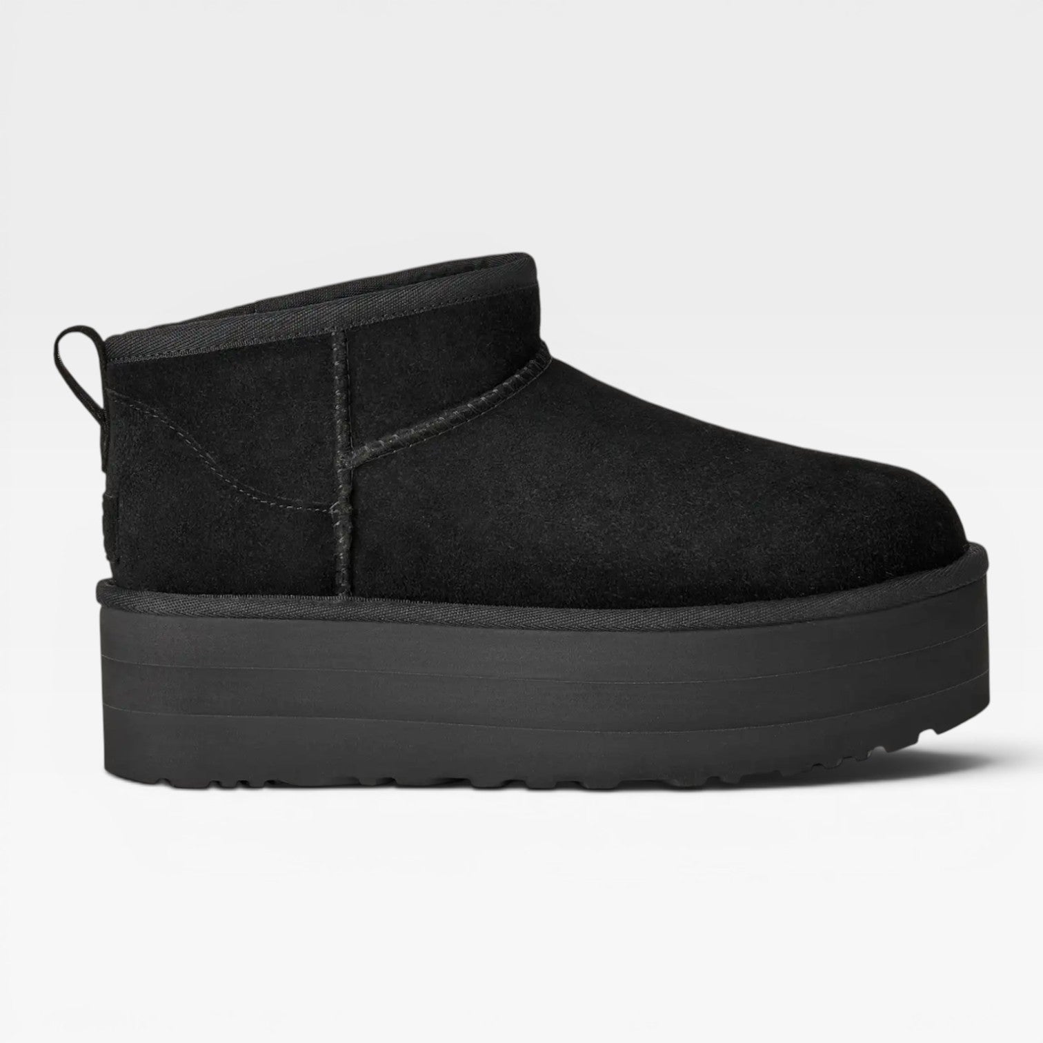 Women's Cowhide Suede Platform Ankle Boots – Shearling Lined Mini Boots