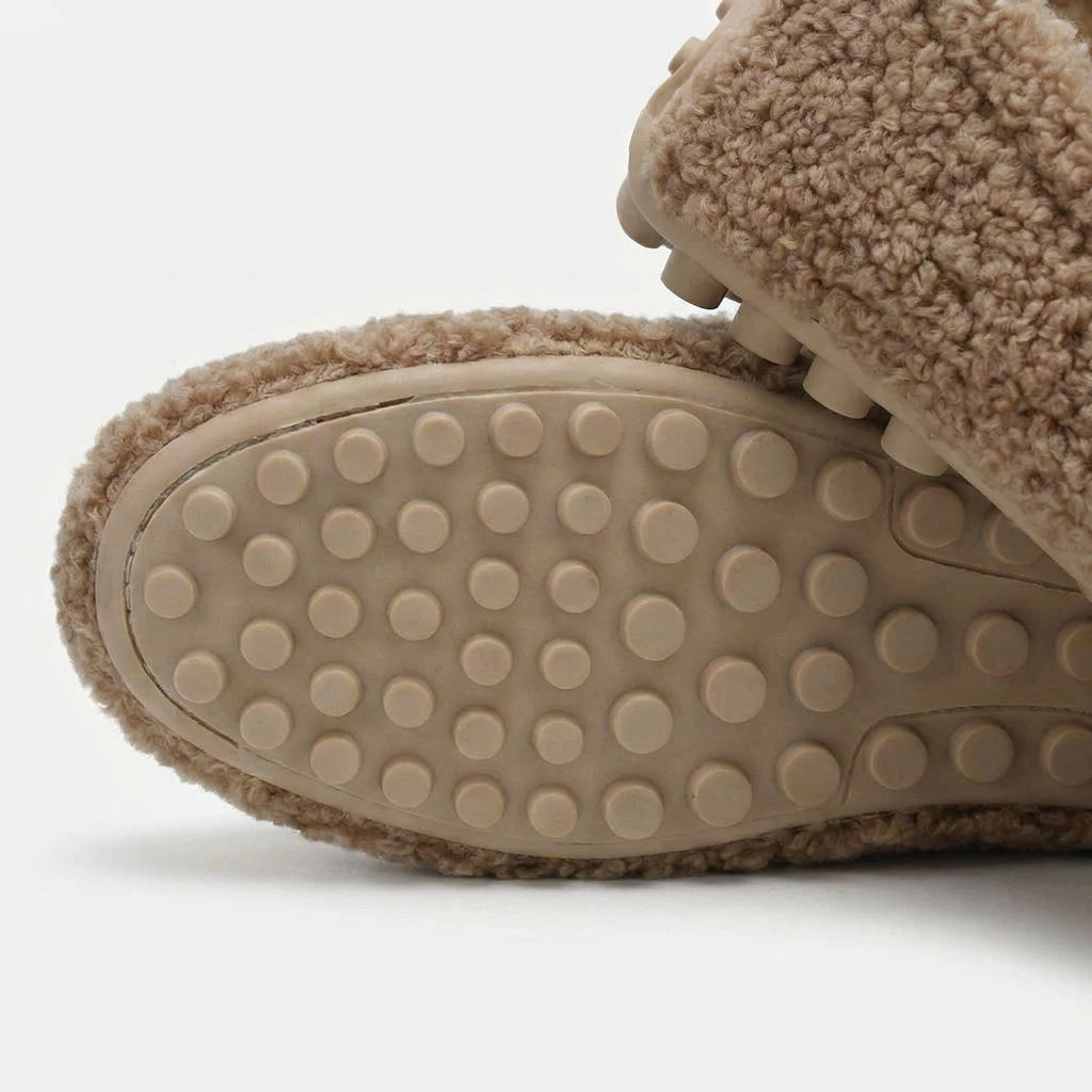 Women's Shearling Loafers – Cozy Fleece Slip On Comfort Shoes