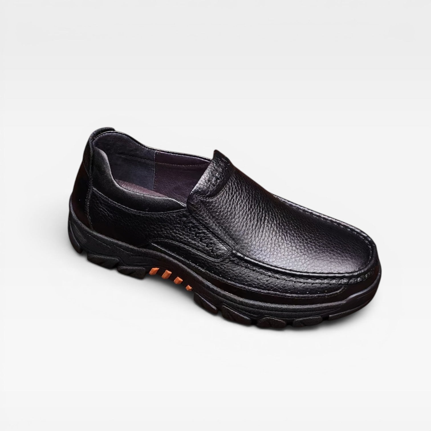 Men's Leather Slip On Shoes – Comfortable Cushioned Casual Walking Shoes