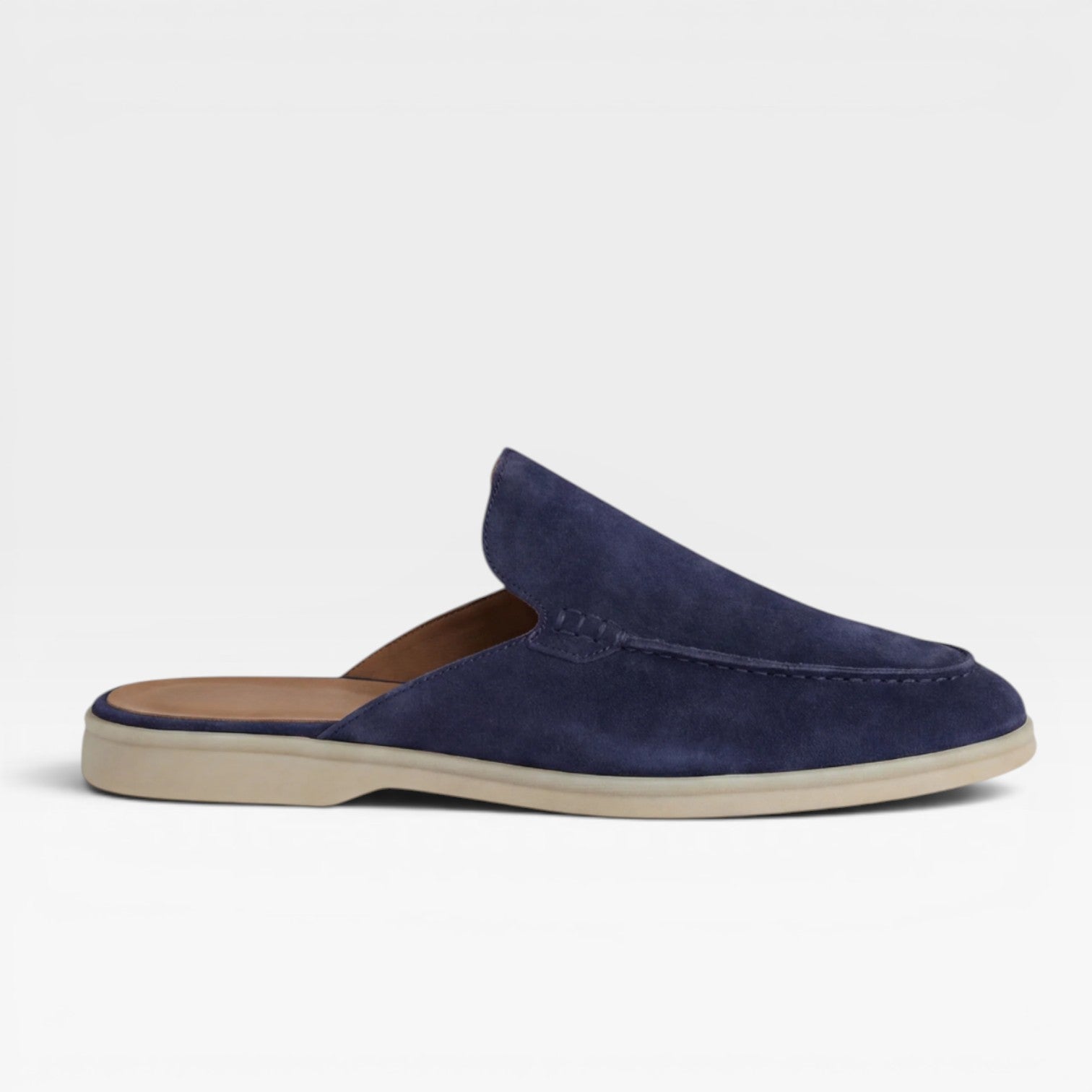 Men's Suede Mules – Backless Slip On Loafers Smart Casual Slides