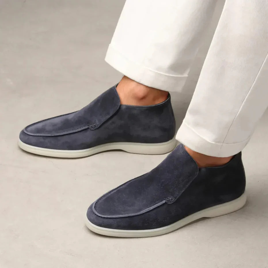 Bottes mocassins classiques en daim pour homme – coupe confortable à enfiler