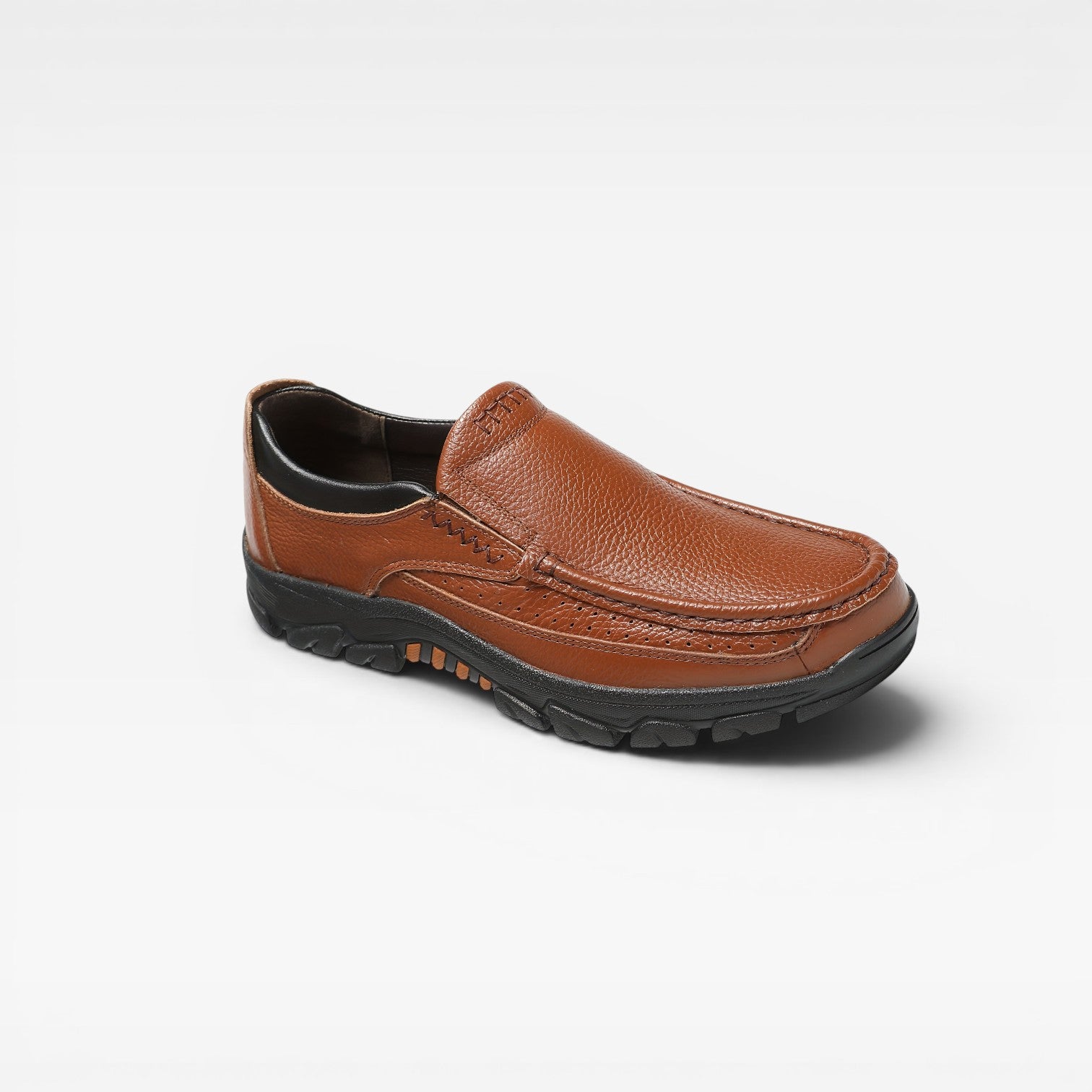 Men's Leather Slip On Shoes – Comfortable Cushioned Casual Walking Shoes