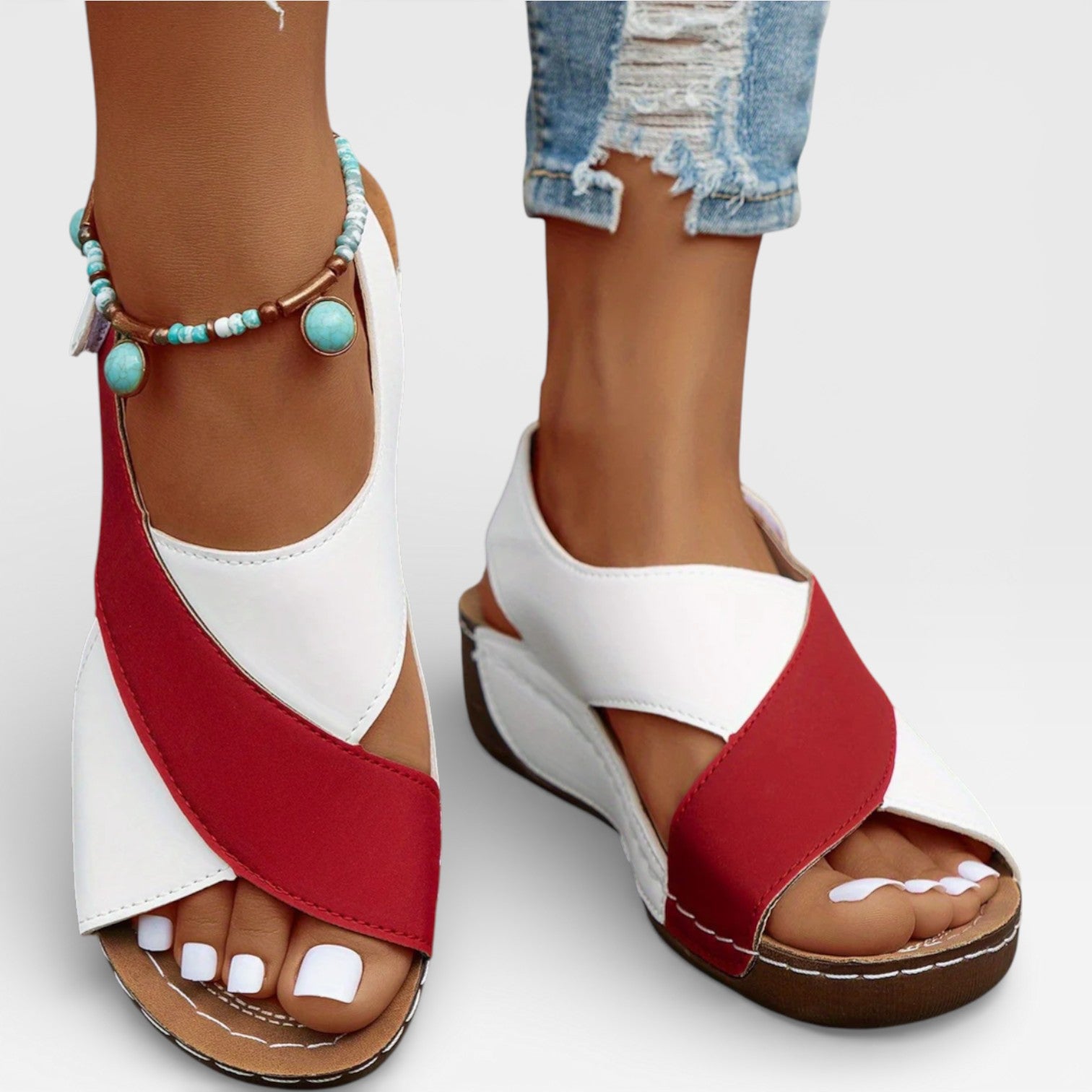 Women’s Open Toe Walking Sandals – Cushioned Comfort