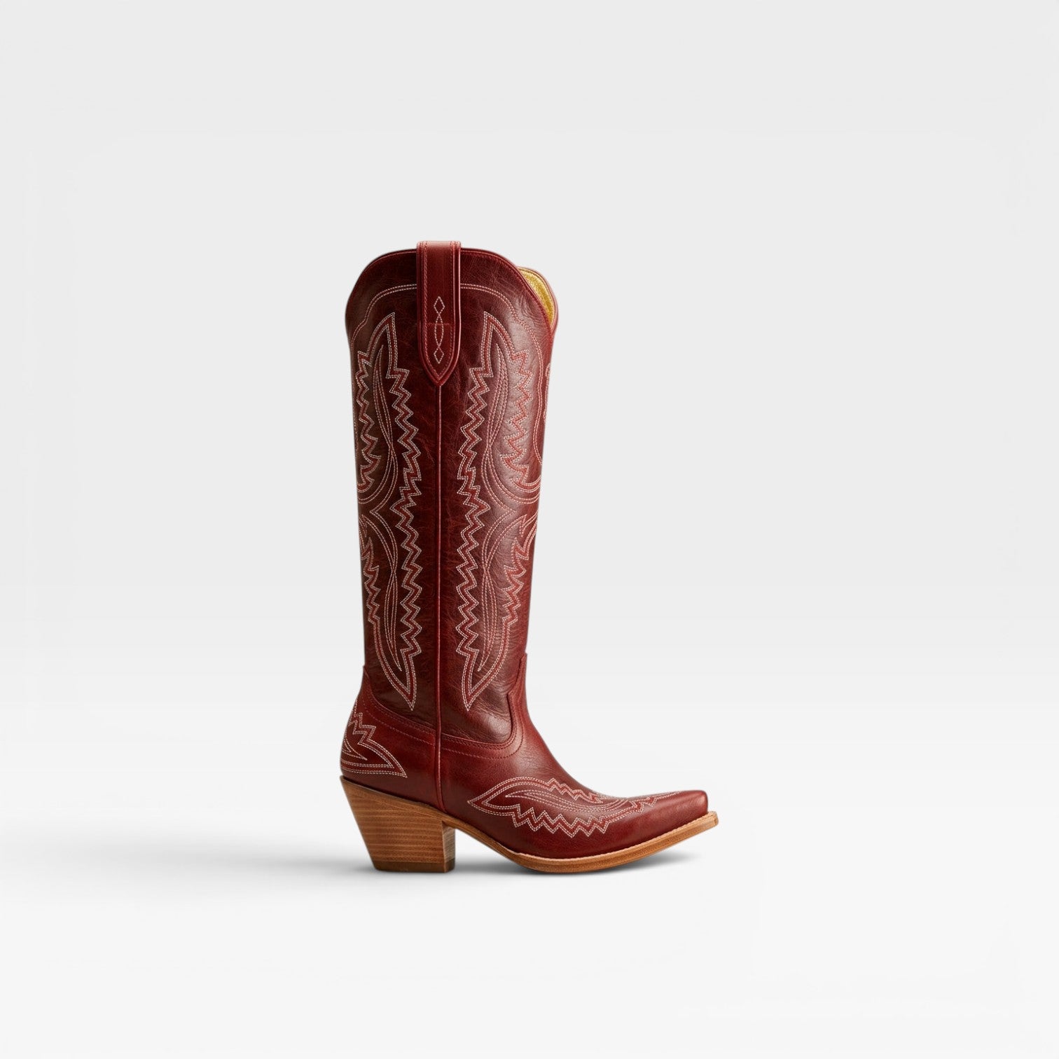 Women's Tall Cowboy Boots – Elegant Embroidered Western Block Heel Knee High Style