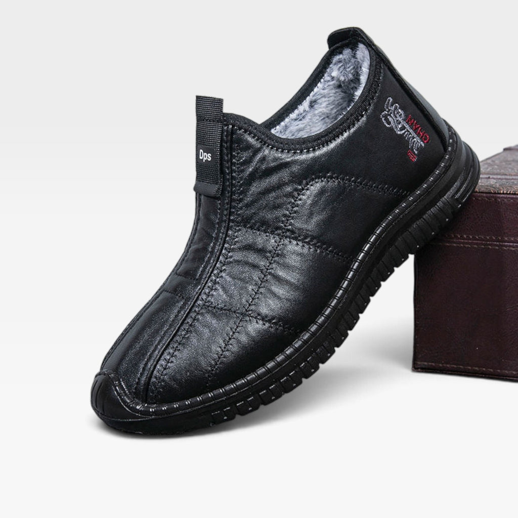 Bottes d’hiver imperméables en cuir pour homme
