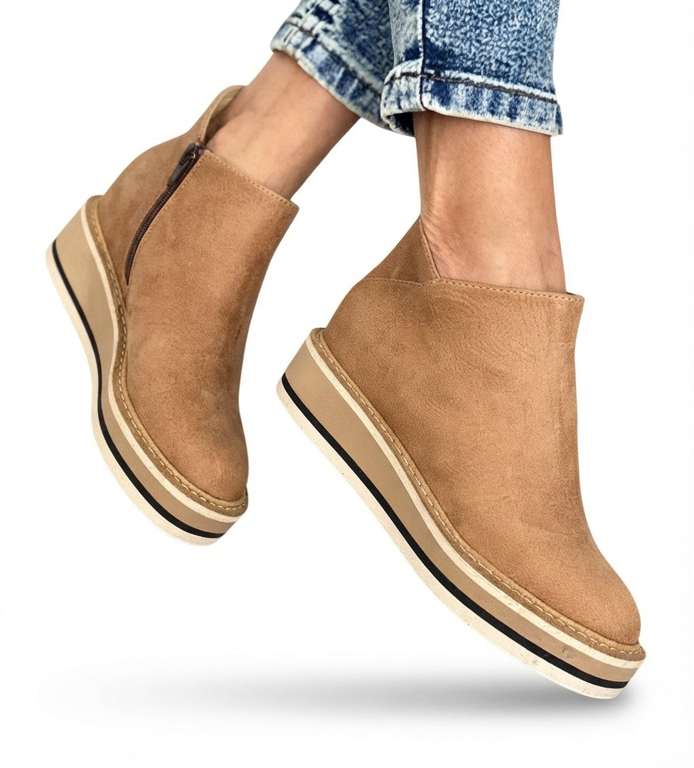 Women's Polished Platform Ankle Boots