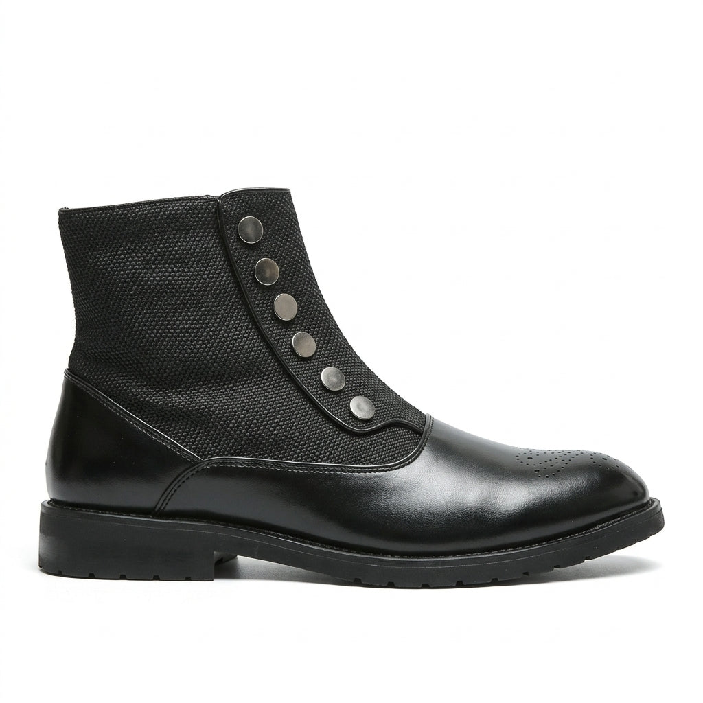 Men's Polished Leather Ankle Boots