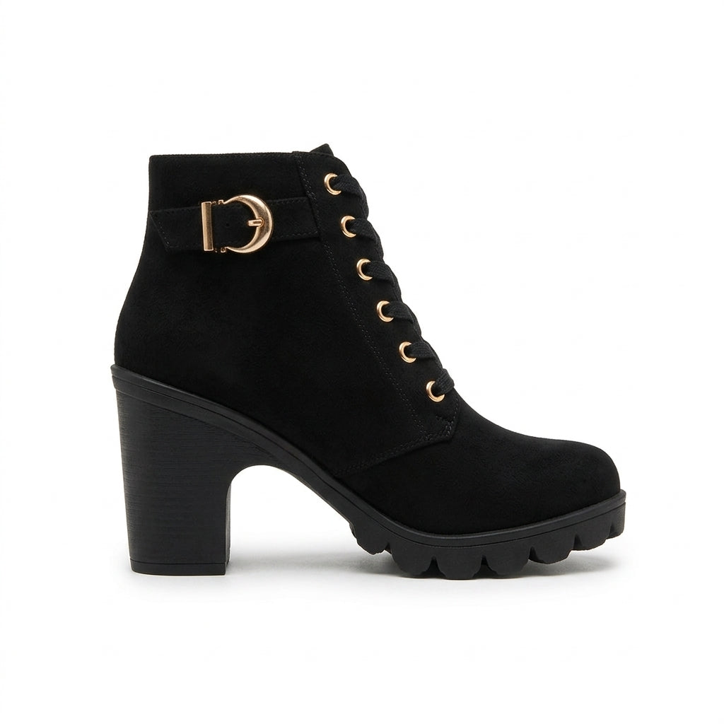 Women's Charming Heeled Platform Ankle Boots