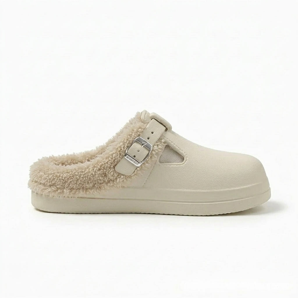 Women's Cosy Buckle-Strap Clog Slippers