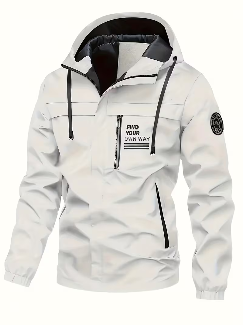 Men's Relaxed Lightweight Hooded Jacket