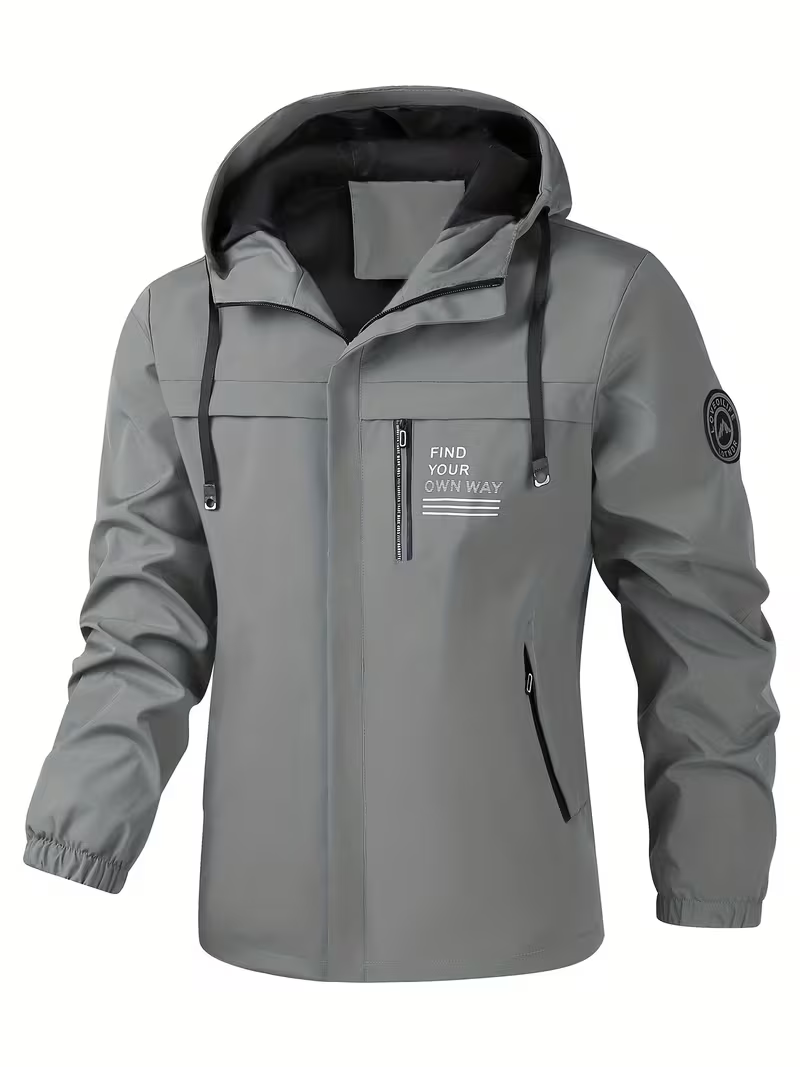 Men's Relaxed Lightweight Hooded Windbreaker