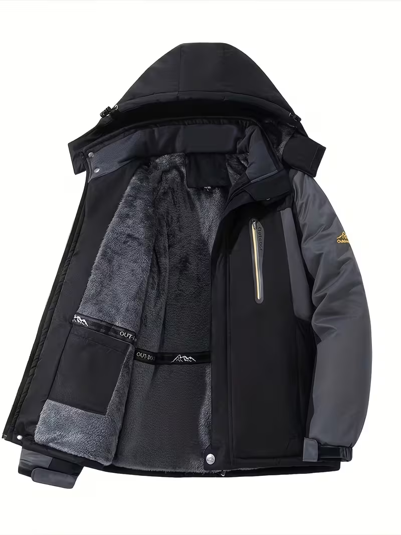 Men's Cosy Windproof Hooded Outdoor Ski Jacket