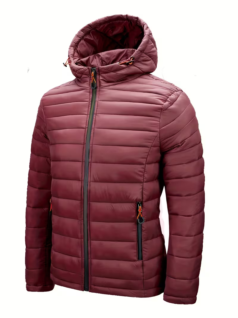 Men's Cosy Quilted Hooded Jacket