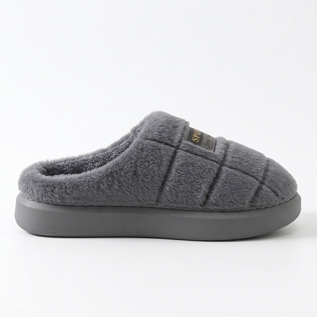 Men's Cosy Plush-Lined Winter Slippers