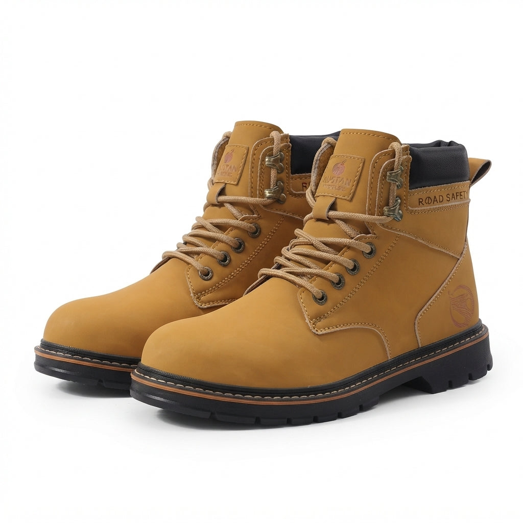 Men's Rugged Leather Ankle Boots