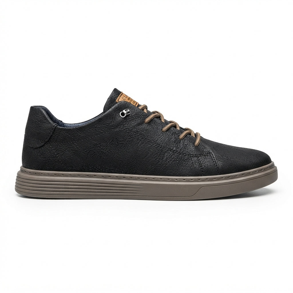 Men's Lace-Up Leather Trainers