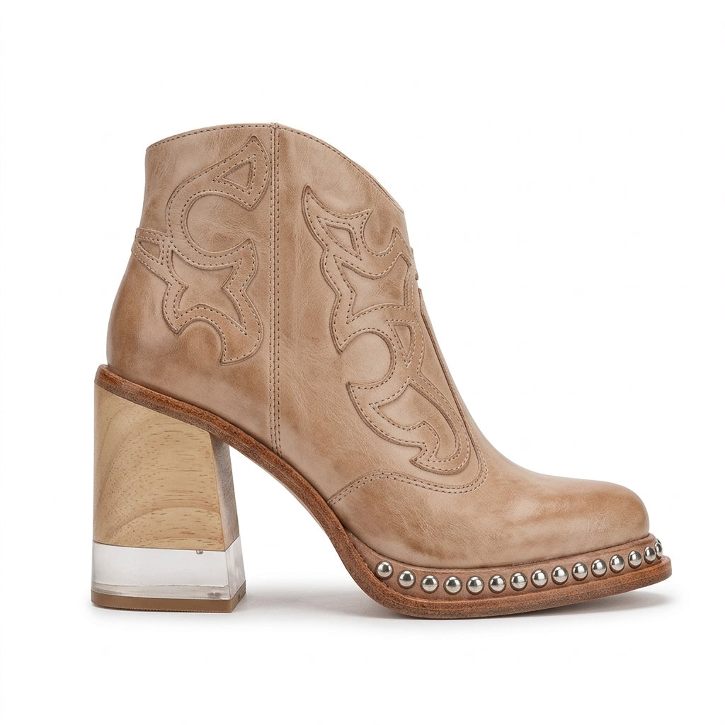 Women's Chic Heeled Cowboy Ankle Boots