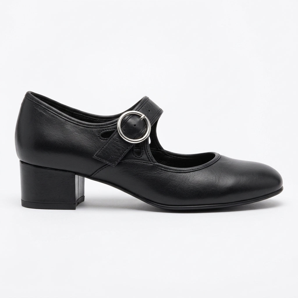 Women's Elegant Closed Toe Mary Jane Heels