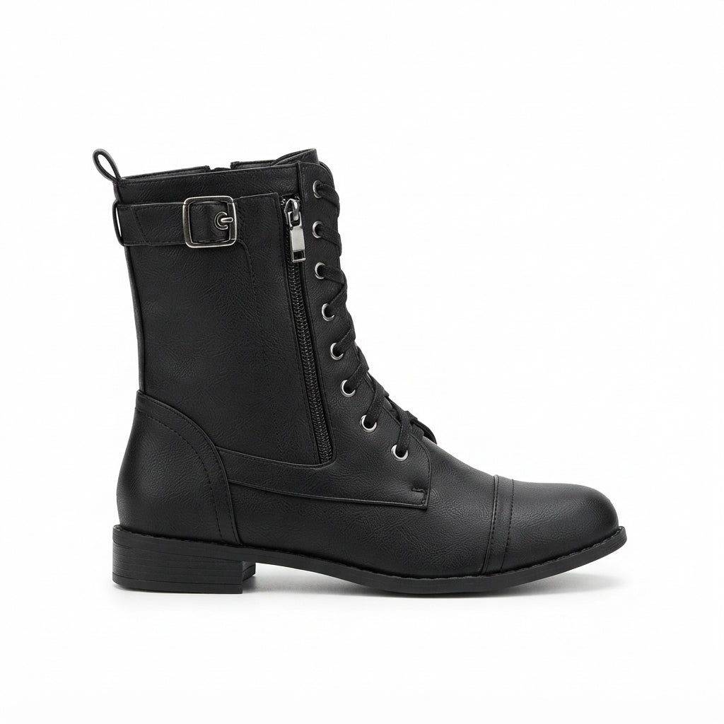 Women's Effortless Orthopedic  Lace-Up Biker Boots