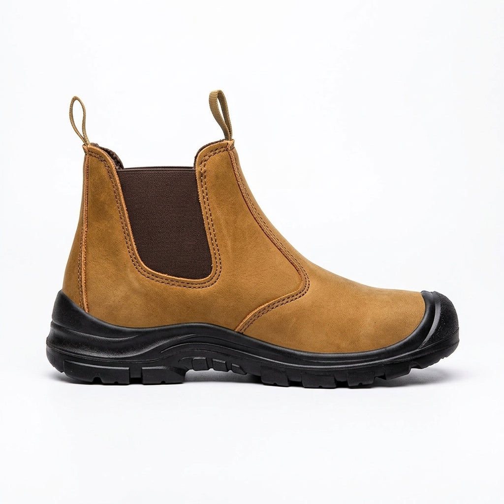 Men's Rugged Leather Chelsea Boots