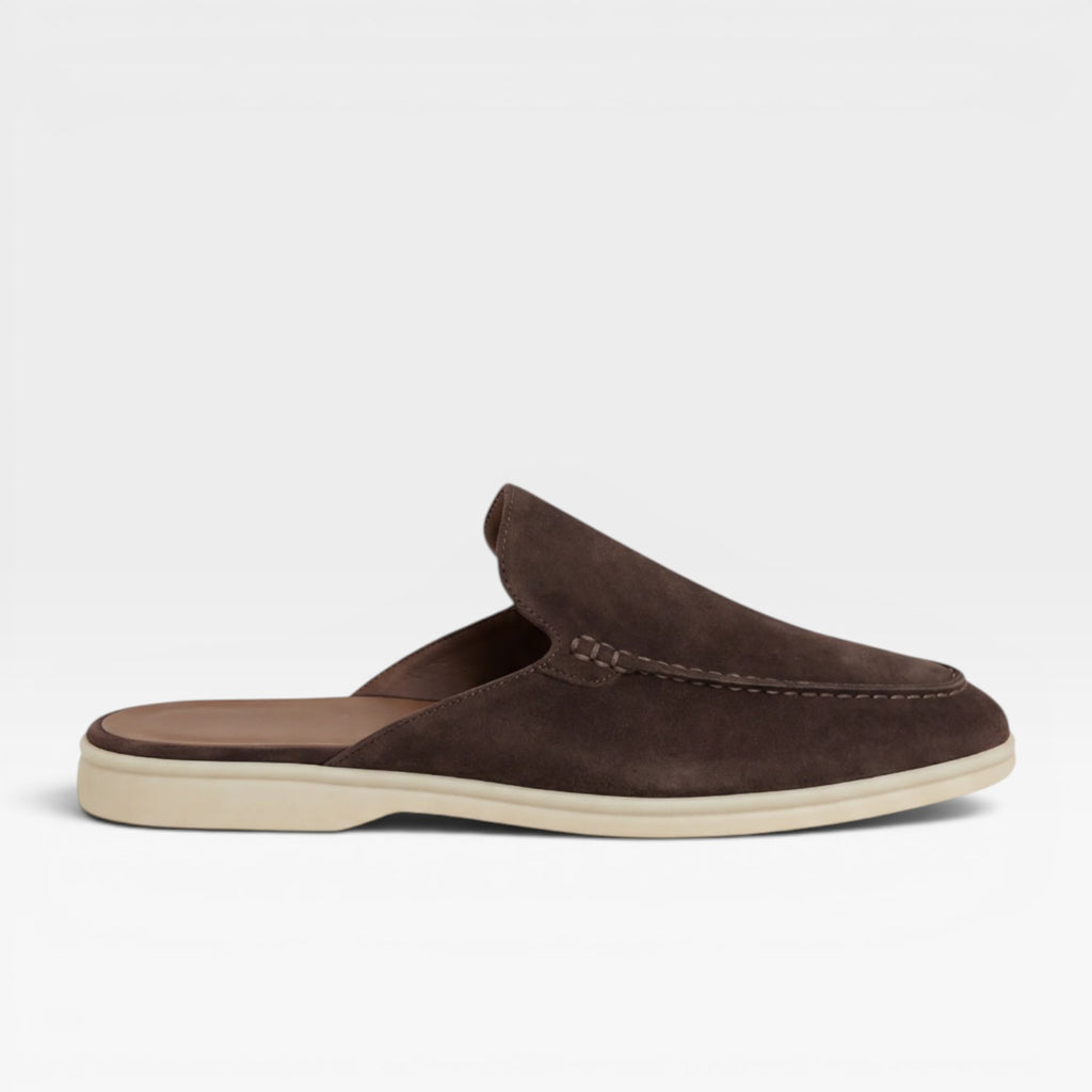 Men's Suede Mules – Backless Slip On Loafers Smart Casual Slides