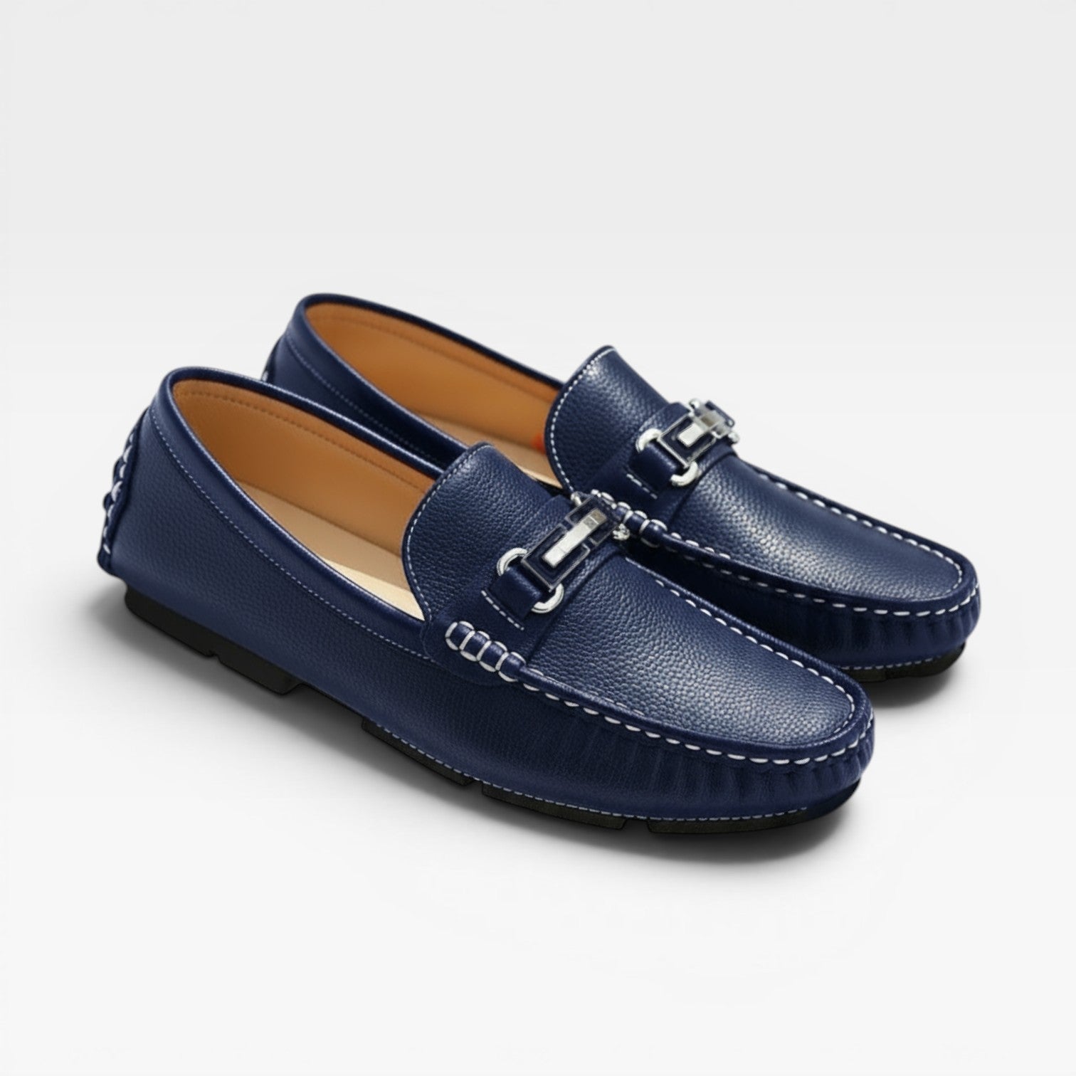 Mocassins conducteur en cuir pour hommes – Chaussures classiques à enfiler, style décontracté chic