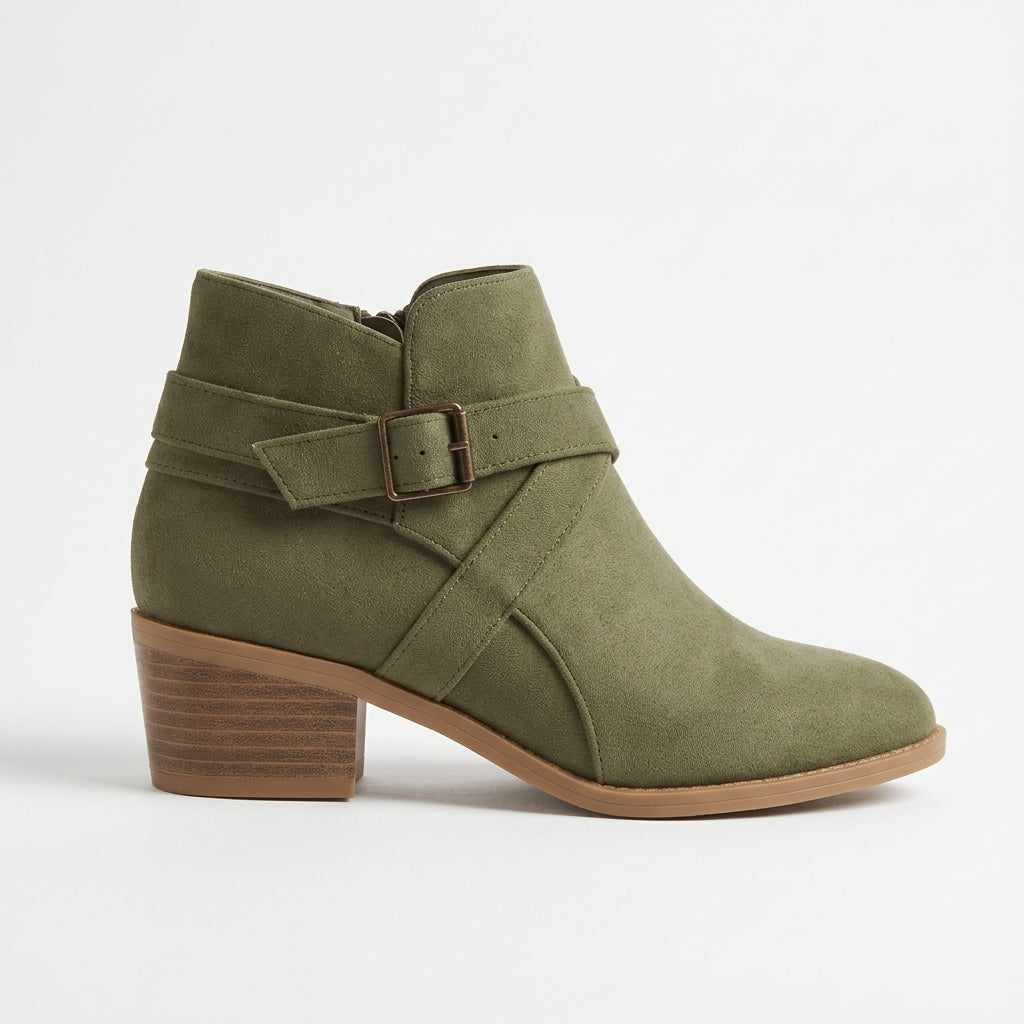 Women's Elegant Suede Heeled Ankle Boots