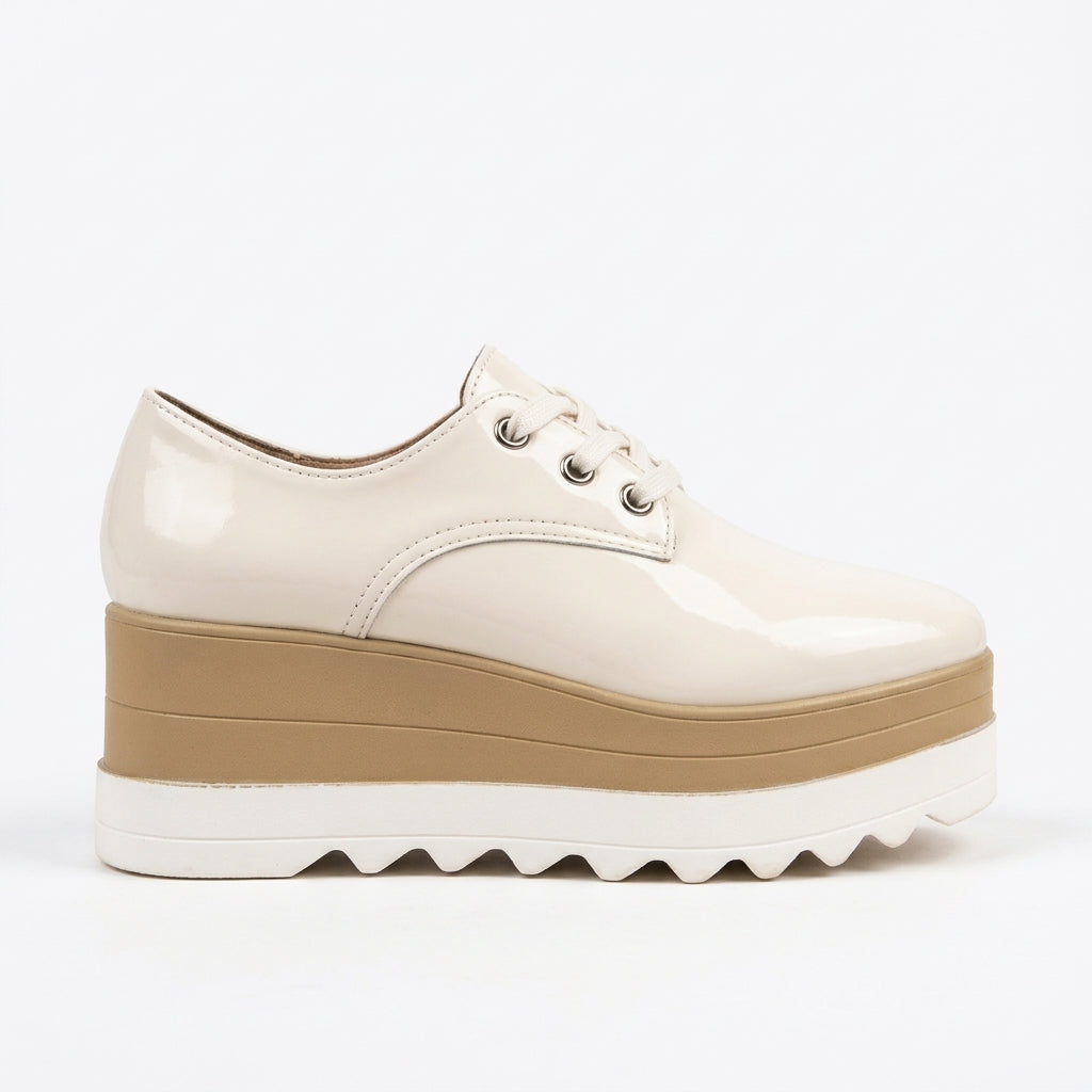 Women's Polished Platform Oxford Shoes