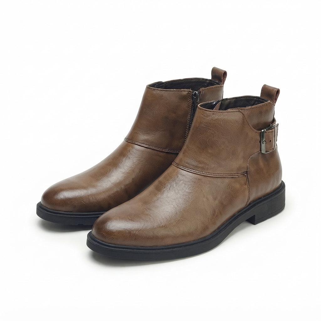 Men's Effortless Leather Ankle Boots