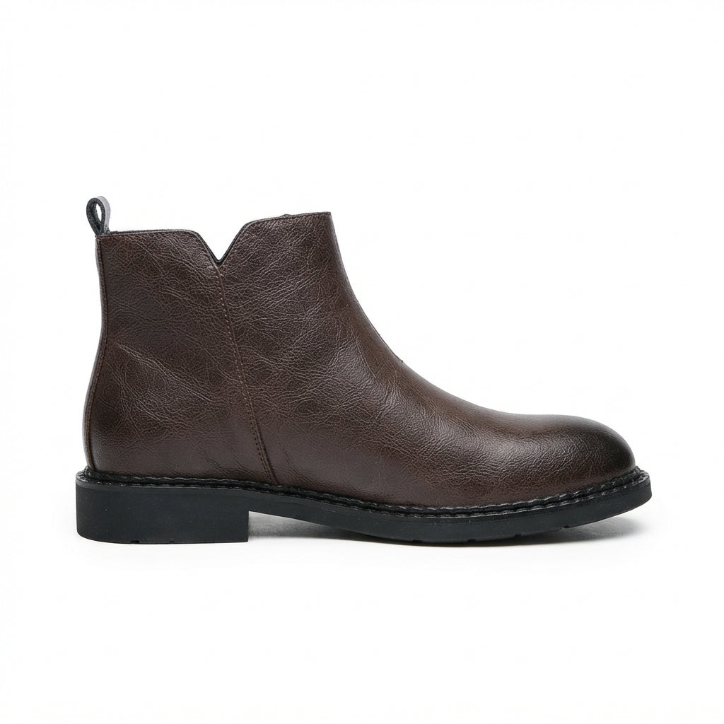 Men's Polished Leather Chelsea Boots