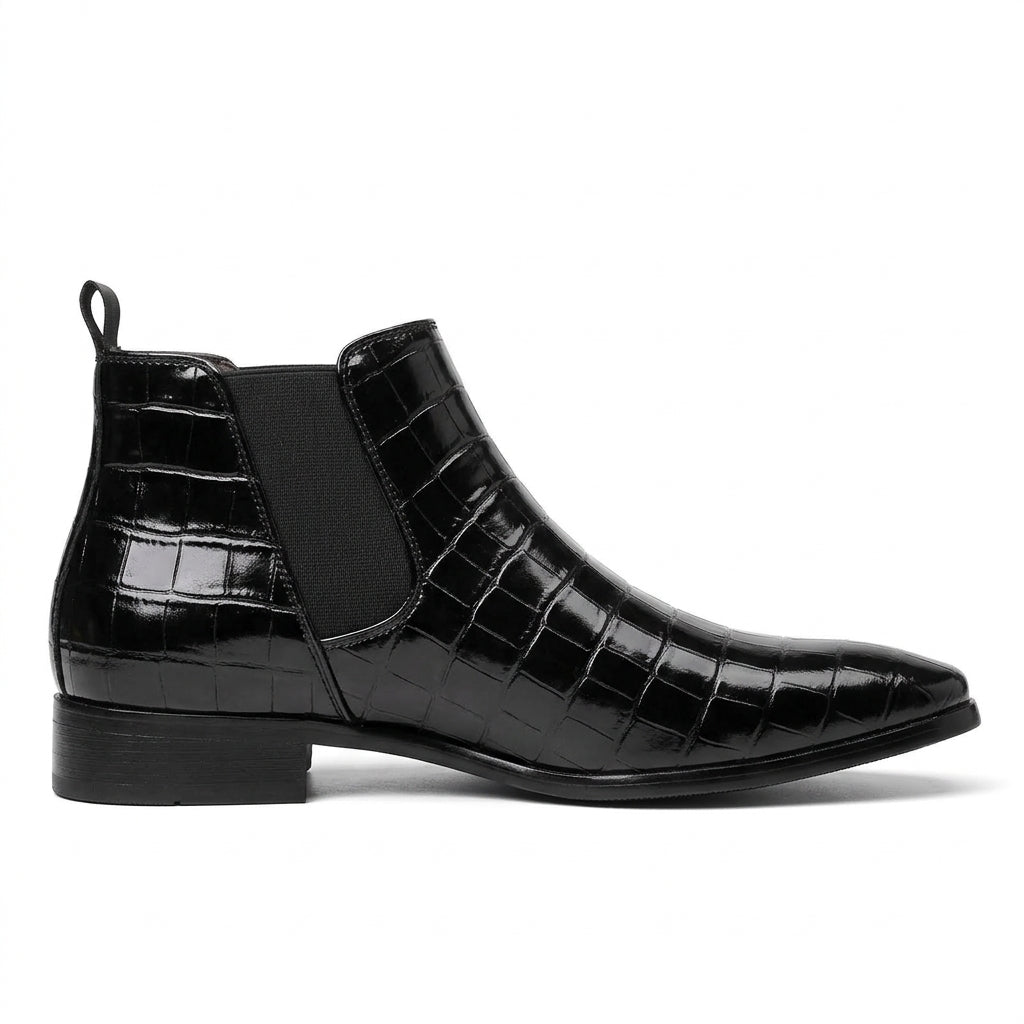 Men's Croc Embossed Chelsea Boots