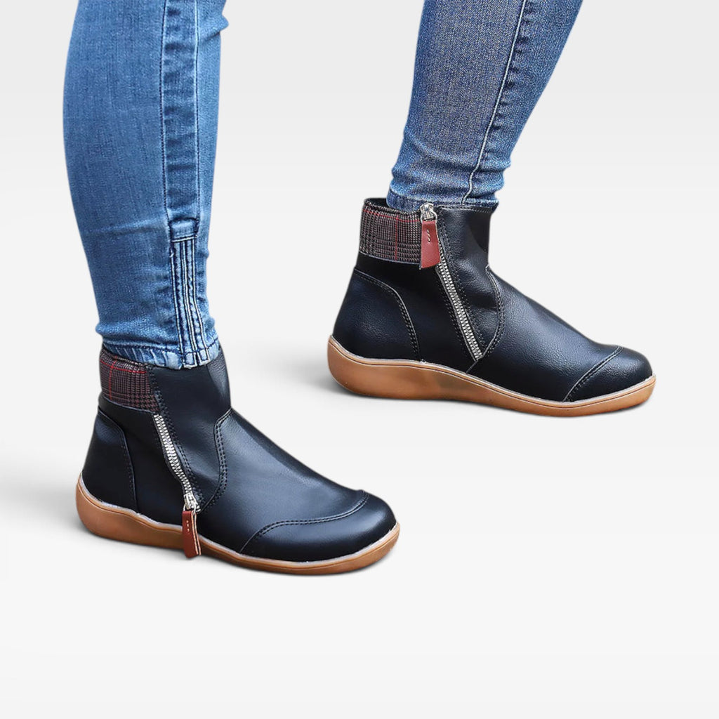 Women's Waterproof Leather Ankle Boots – Orthopedic Shoes