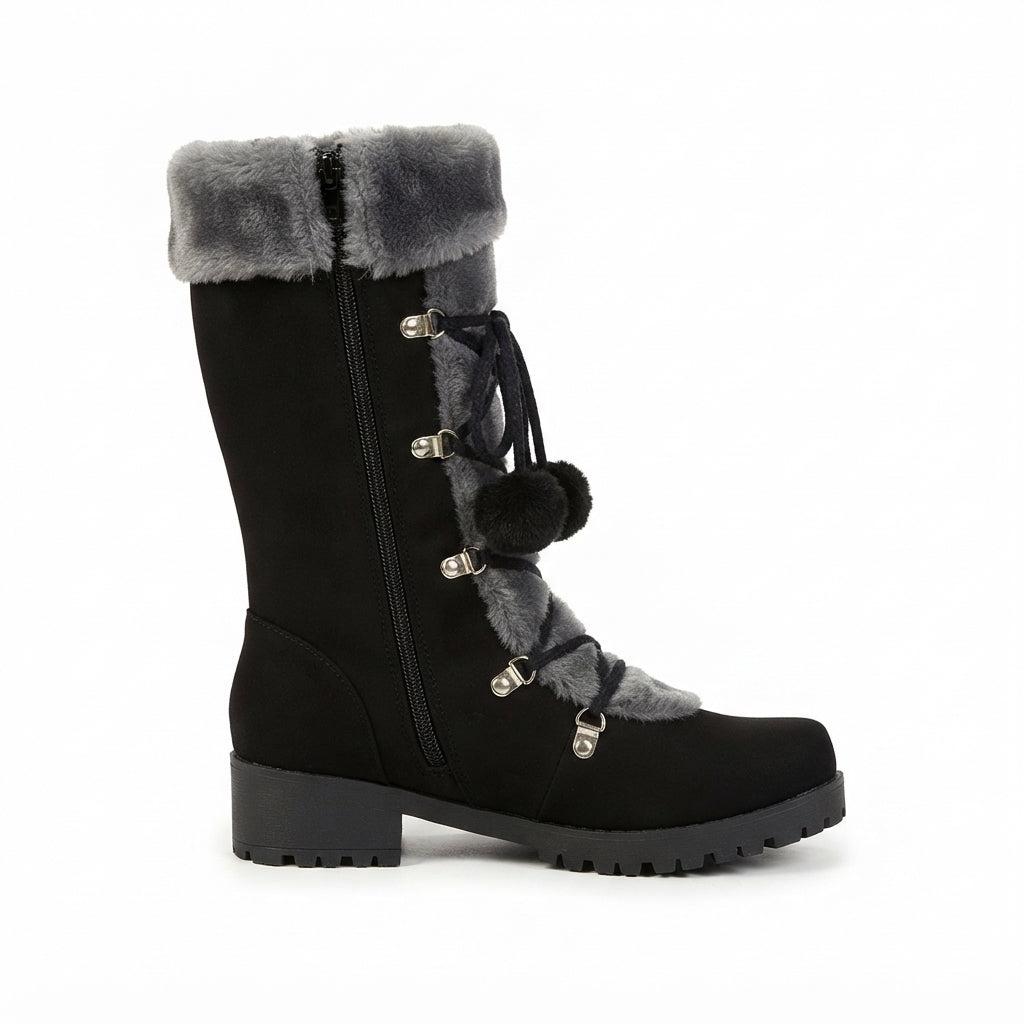 Women's Cosy Lace-Up Knee High Boots