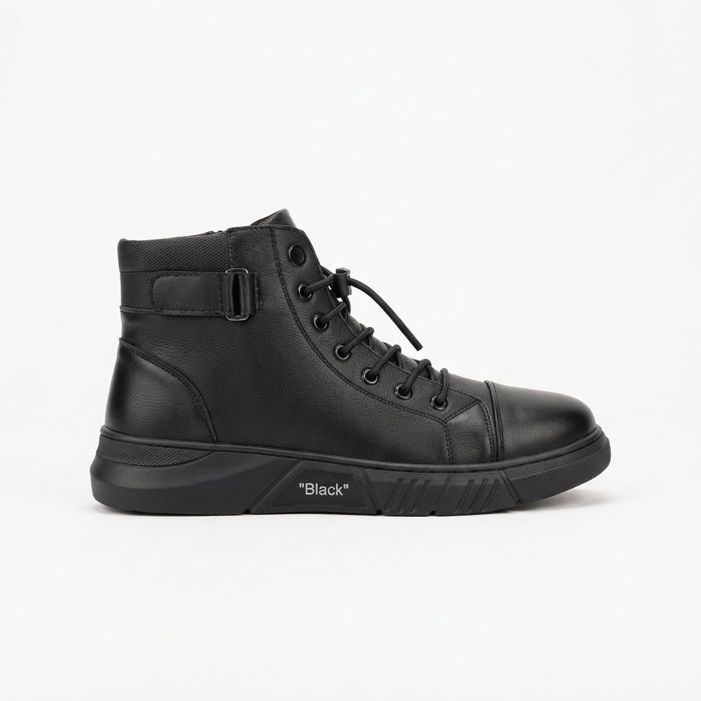 Men's Rugged Leather Combat Boots