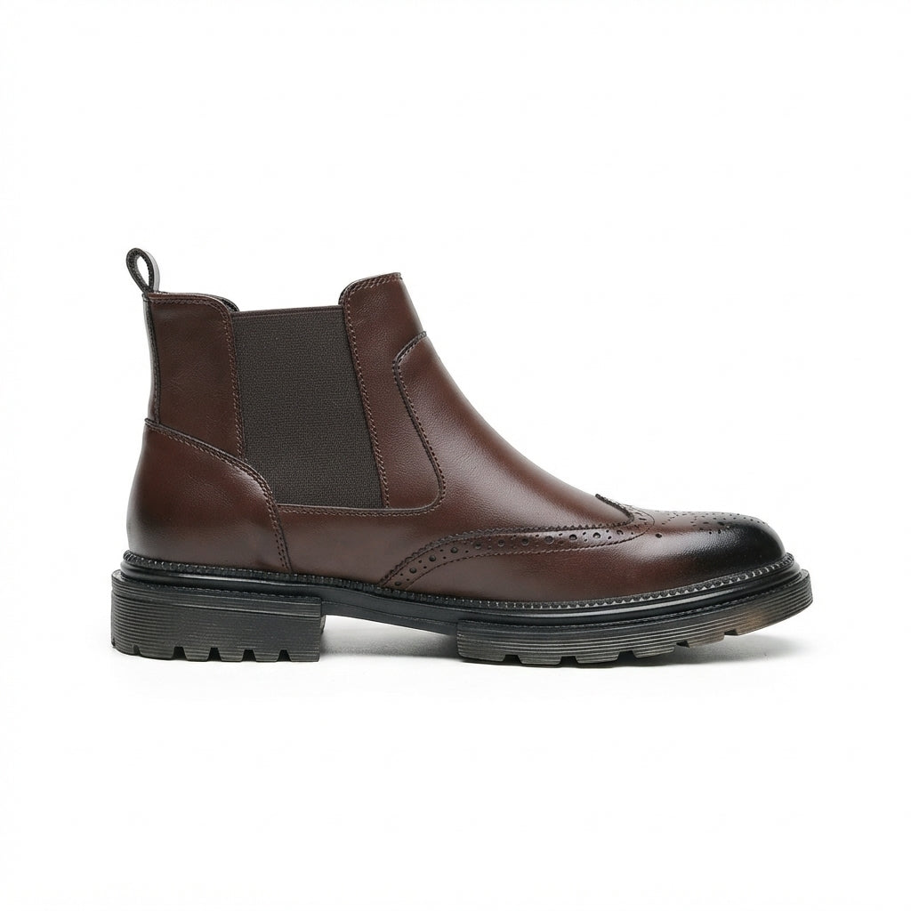Men's Refined Wingtip Chelsea Boots