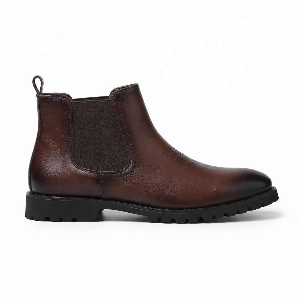 Men's Rugged Leather Chelsea Boots