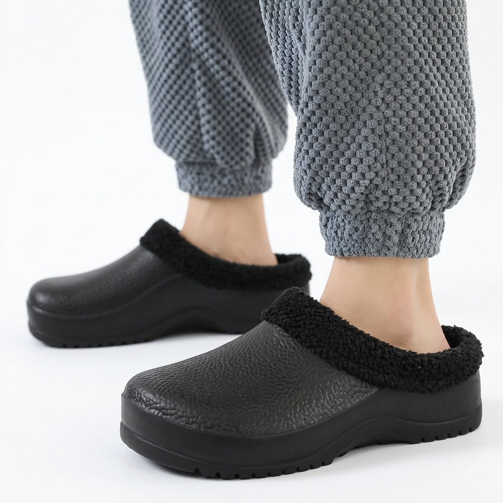 Women's Cosy Fleece-Lined Clog Slippers