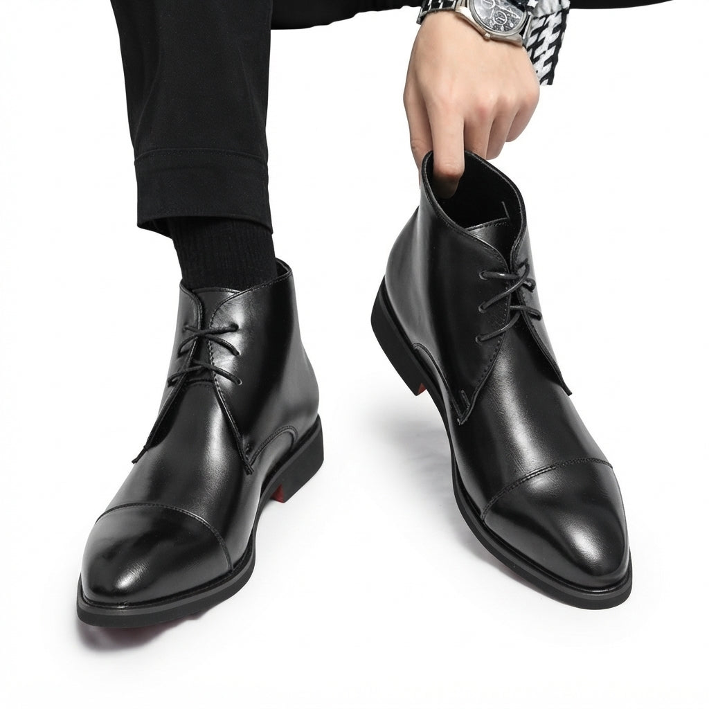 Men's Refined Cap Toe Ankle Boots
