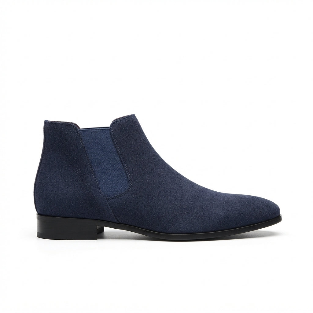 Men's Refined Pointed Toe Suede Chelsea Boots