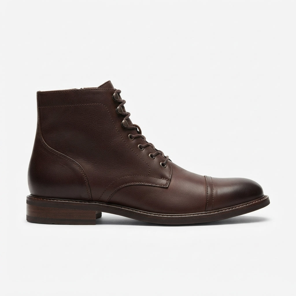 Men's Rugged Leather Ankle Boots