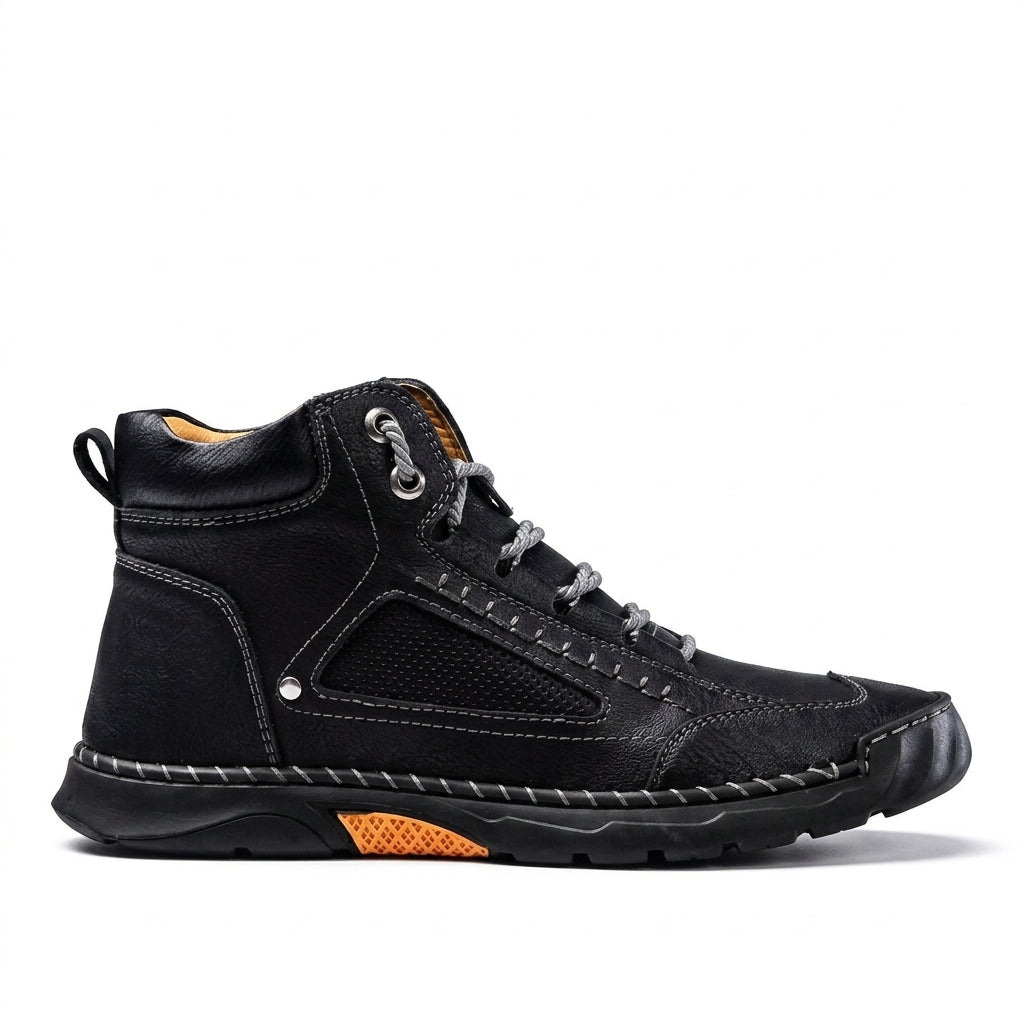 Men's Rugged Leather Combat Boots