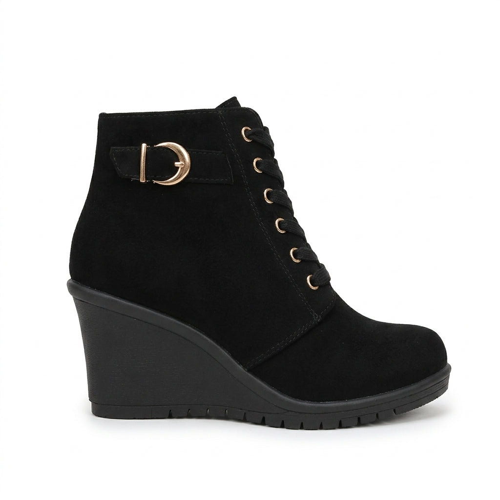 Women's Polished Heeled Ankle Boots