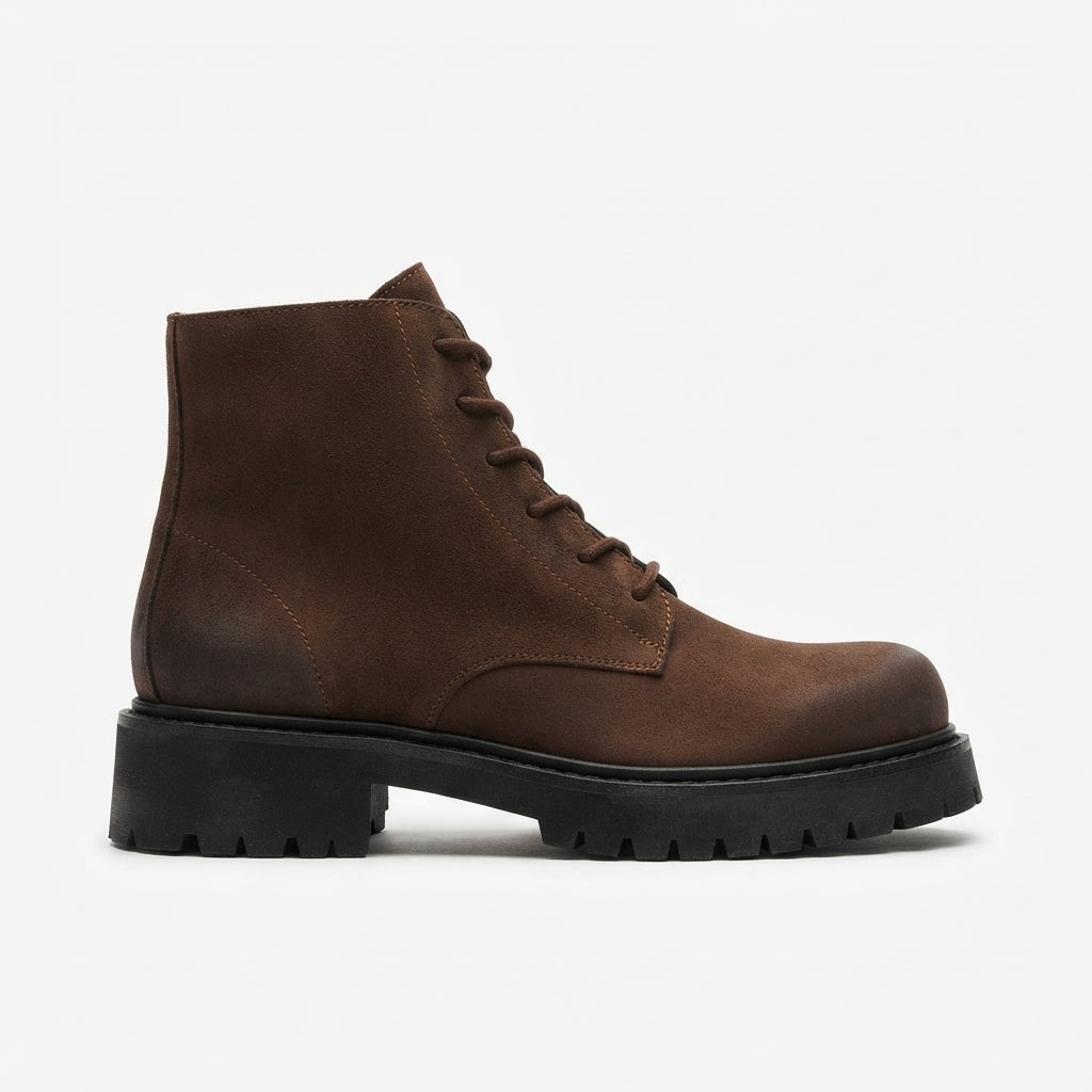 Men's Rugged Heeled Combat Boots